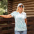 Polynesian Tribal Plumeria Lotu Tamaiti Women Polo Shirt Pastel Cyan - Polynesian Pride