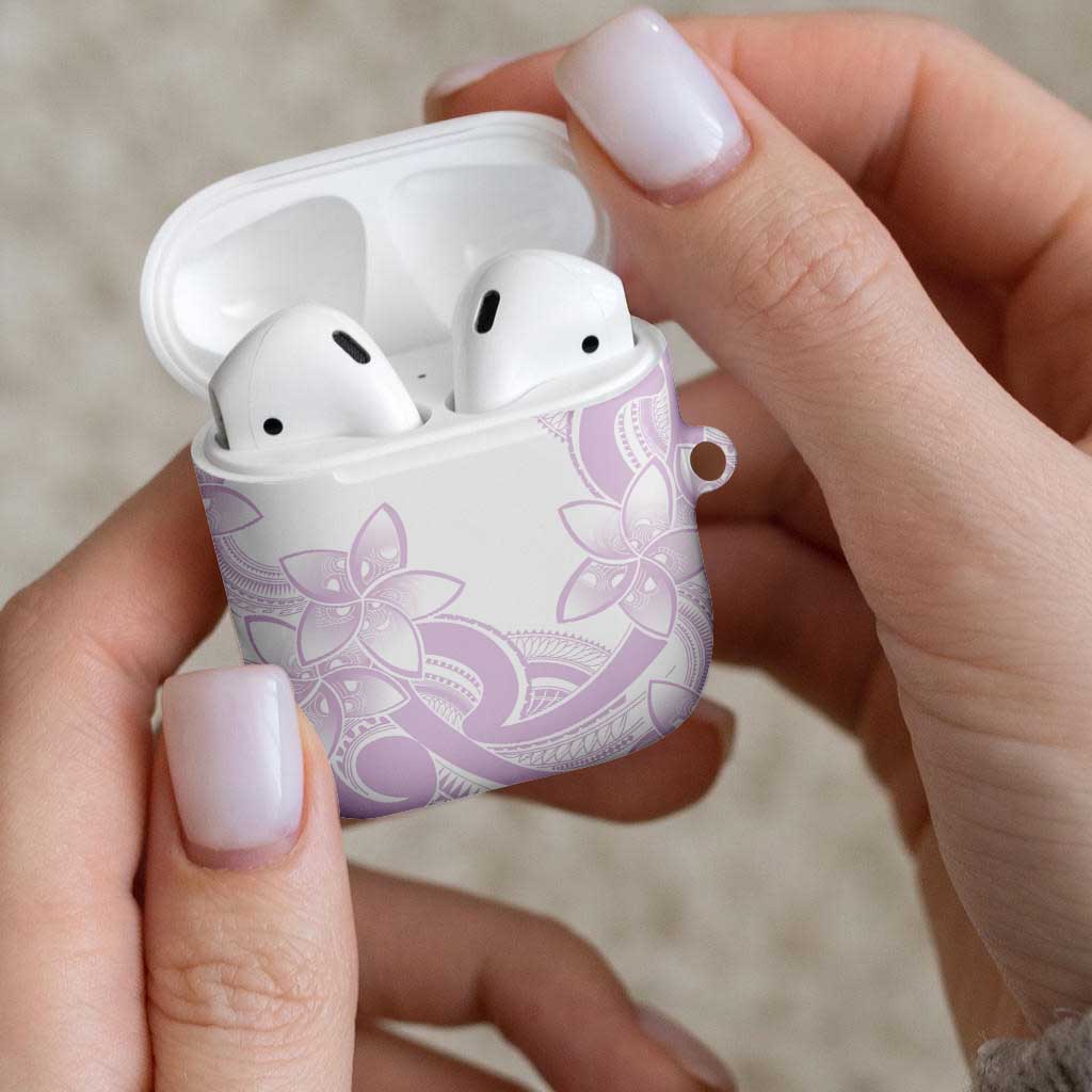 Polynesian Tribal Plumeria Lotu Tamaiti AirPods Case Pastel Mauve LT9 - Polynesian Pride