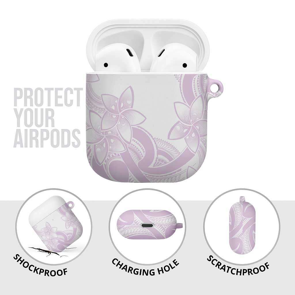 Polynesian Tribal Plumeria Lotu Tamaiti AirPods Case Pastel Mauve LT9 - Polynesian Pride