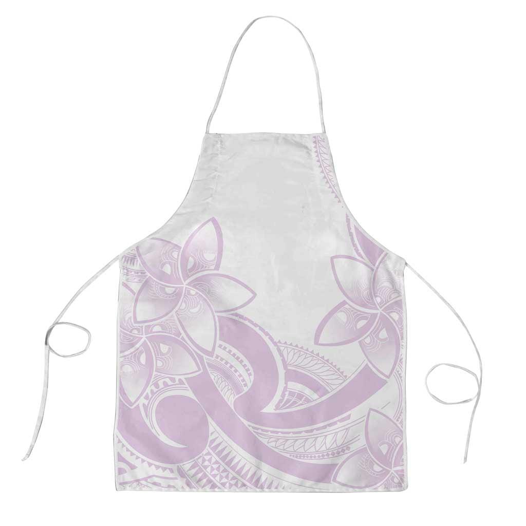Polynesian Tribal Plumeria Lotu Tamaiti Apron Pastel Mauve - Polynesian Pride