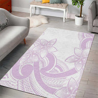 Polynesian Tribal Plumeria Lotu Tamaiti Area Rug Pastel Mauve LT9 - Polynesian Pride