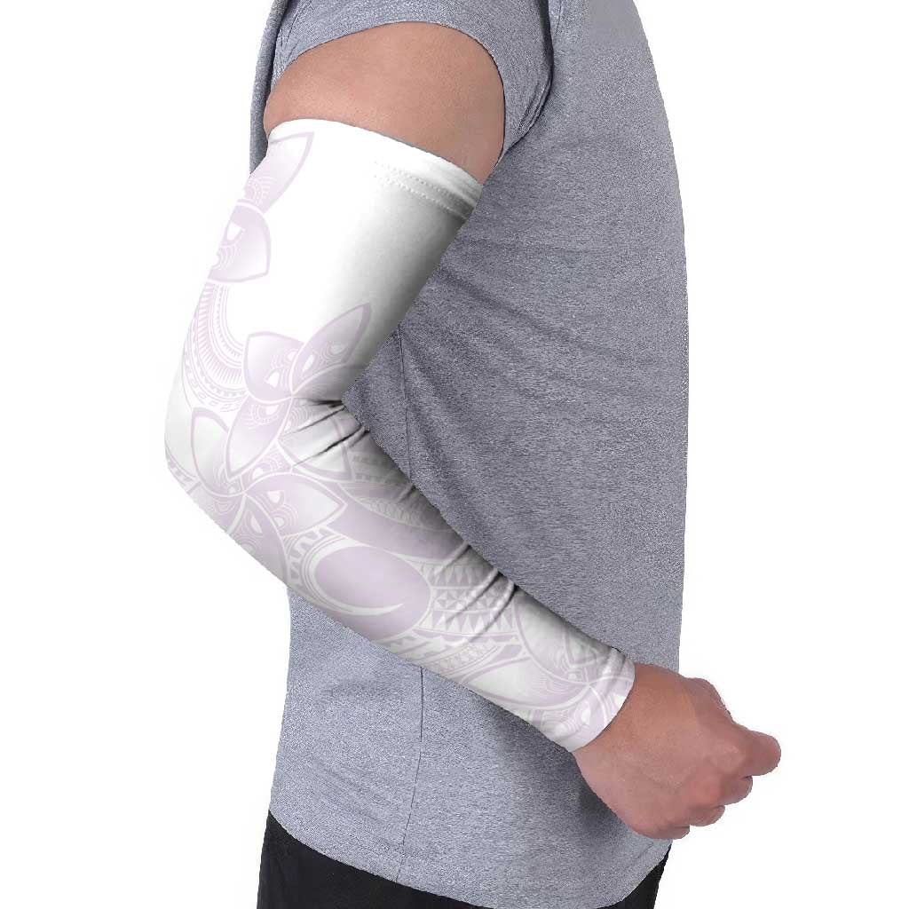 Polynesian Tribal Plumeria Lotu Tamaiti Arm Sleeves Pastel Mauve LT9 - Polynesian Pride
