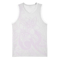 Polynesian Tribal Plumeria Lotu Tamaiti Basketball Jersey Pastel Mauve LT9 Unisex Mauve - Polynesian Pride