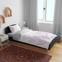 Polynesian Tribal Plumeria Lotu Tamaiti Bedding Set Pastel Mauve - Polynesian Pride