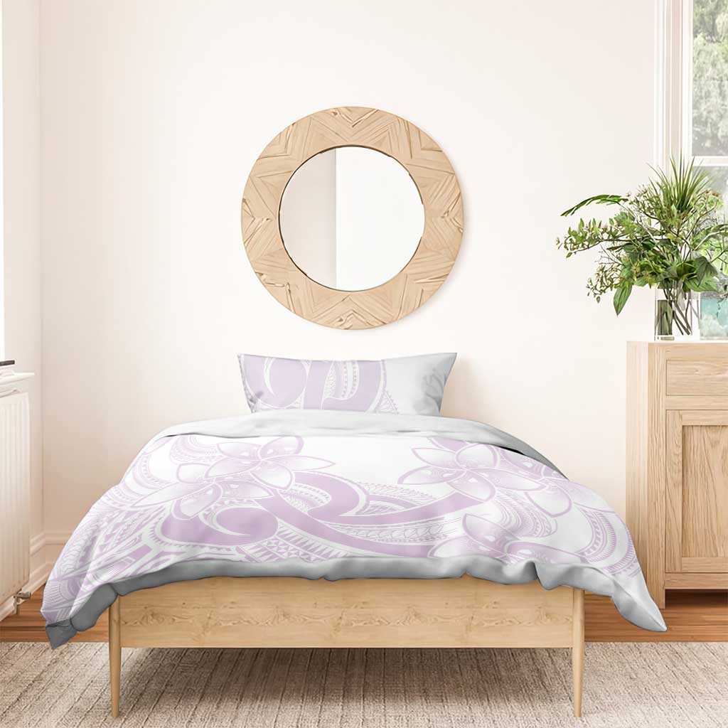 Polynesian Tribal Plumeria Lotu Tamaiti Bedding Set Pastel Mauve - Polynesian Pride