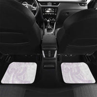 Polynesian Tribal Plumeria Lotu Tamaiti Car Mats Pastel Mauve LT9 Set 2pcs - Back Mauve - Polynesian Pride