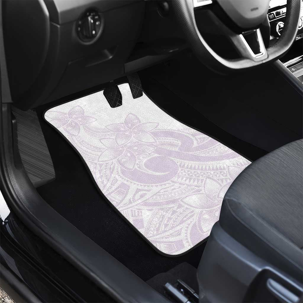 Polynesian Tribal Plumeria Lotu Tamaiti Car Mats Pastel Mauve LT9 - Polynesian Pride