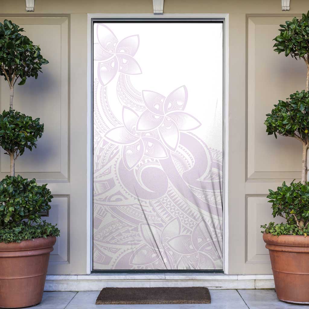 Polynesian Tribal Plumeria Lotu Tamaiti Door Cover Pastel Mauve LT9 Mauve - Polynesian Pride