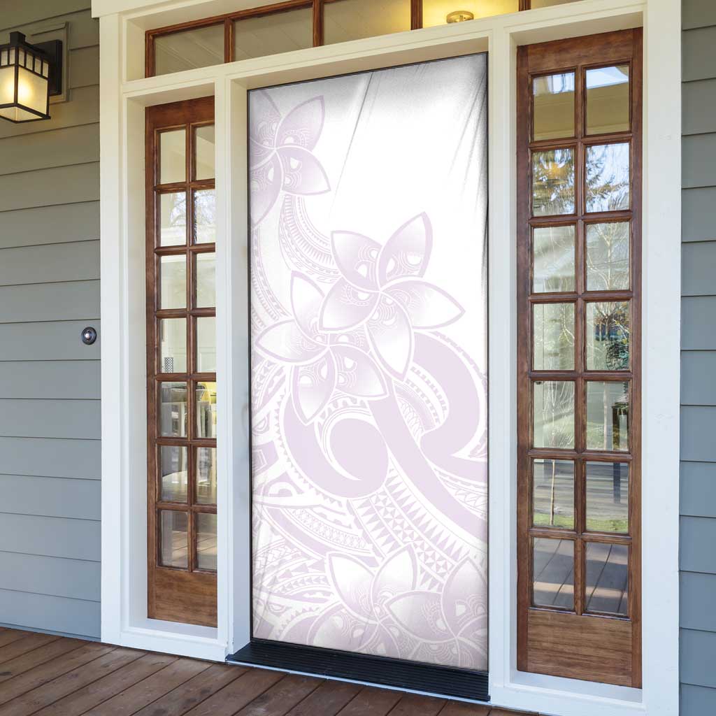 Polynesian Tribal Plumeria Lotu Tamaiti Door Cover Pastel Mauve LT9 - Polynesian Pride