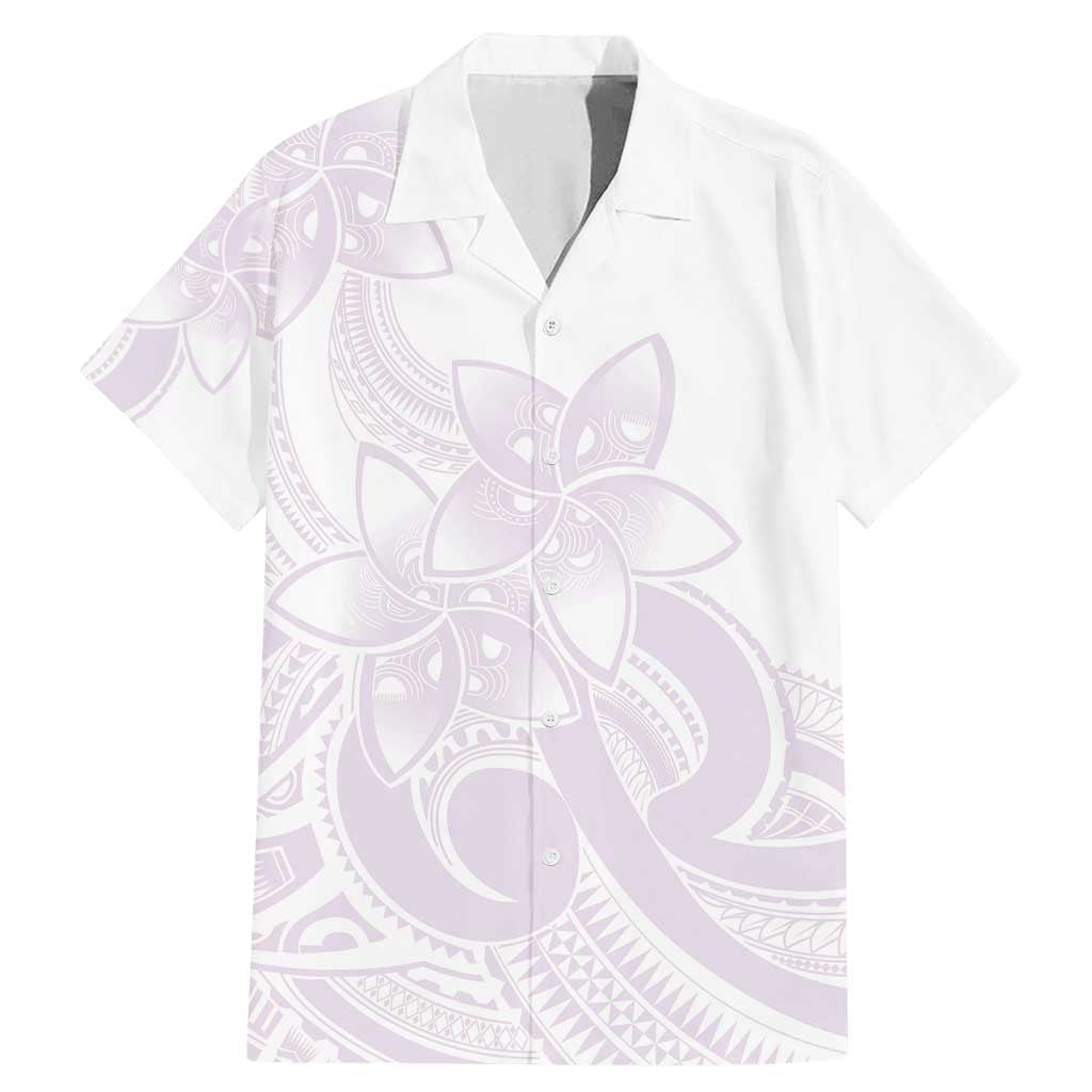 Polynesian Tribal Plumeria Lotu Tamaiti Family Matching Mermaid Dress and Hawaiian Shirt Pastel Mauve LT9 Dad's Shirt - Short Sleeve Mauve - Polynesian Pride