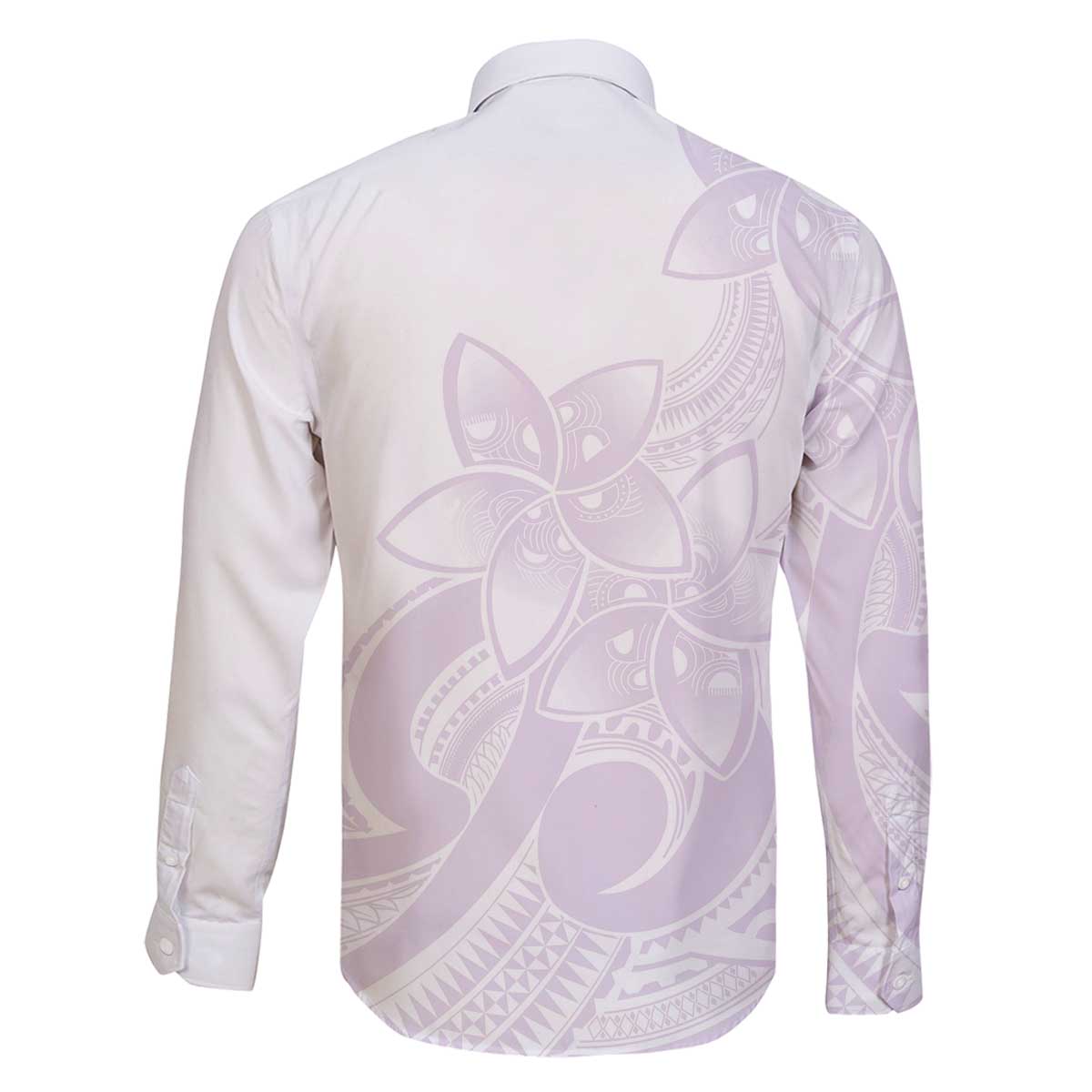 Polynesian Tribal Plumeria Lotu Tamaiti Family Matching Off The Shoulder Long Sleeve Dress and Hawaiian Shirt Pastel Mauve LT9 - Polynesian Pride