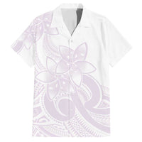 Polynesian Tribal Plumeria Lotu Tamaiti Family Matching Puletasi and Hawaiian Shirt Pastel Mauve LT9 Dad's Shirt - Short Sleeve Mauve - Polynesian Pride