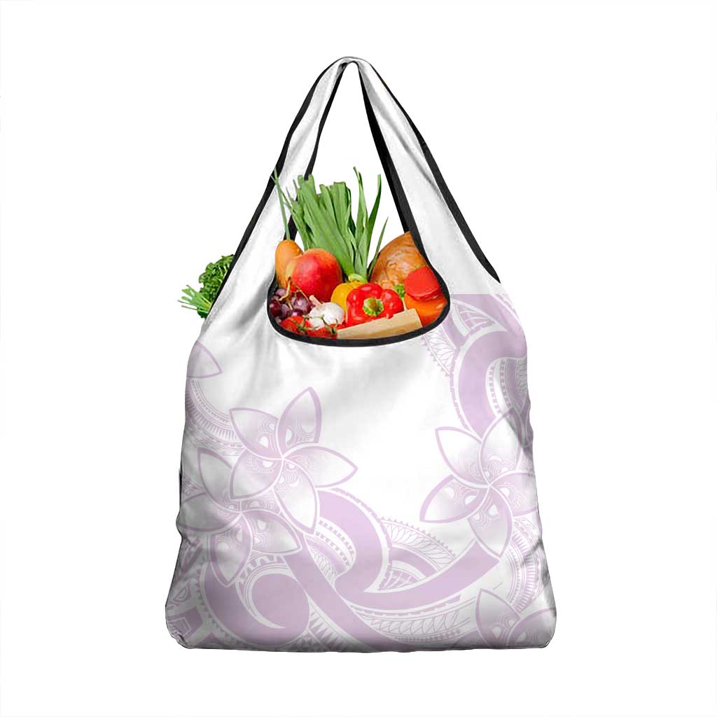 Polynesian Tribal Plumeria Lotu Tamaiti Grocery Bag Pastel Mauve LT9 1-pack One Size Mauve - Polynesian Pride