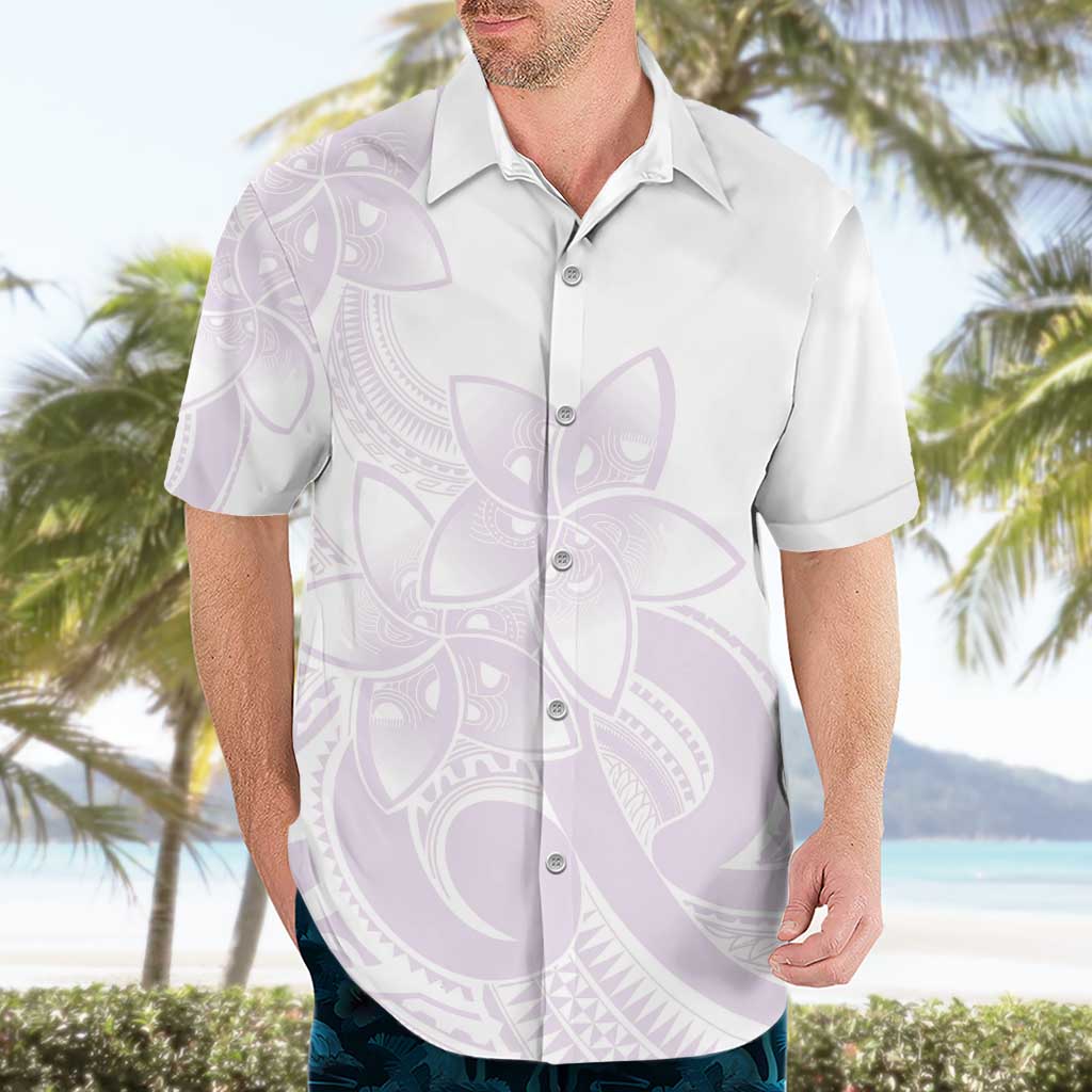 Polynesian Tribal Plumeria Lotu Tamaiti Hawaiian Shirt Pastel Mauve LT9 - Polynesian Pride