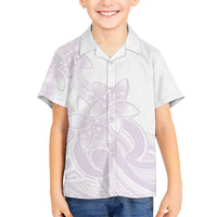 Polynesian Tribal Plumeria Lotu Tamaiti Hawaiian Shirt Pastel Mauve LT9 - Polynesian Pride