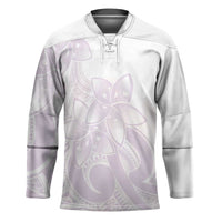 Polynesian Tribal Plumeria Lotu Tamaiti Hockey Jersey Pastel Mauve LT9 Unisex Mauve - Polynesian Pride