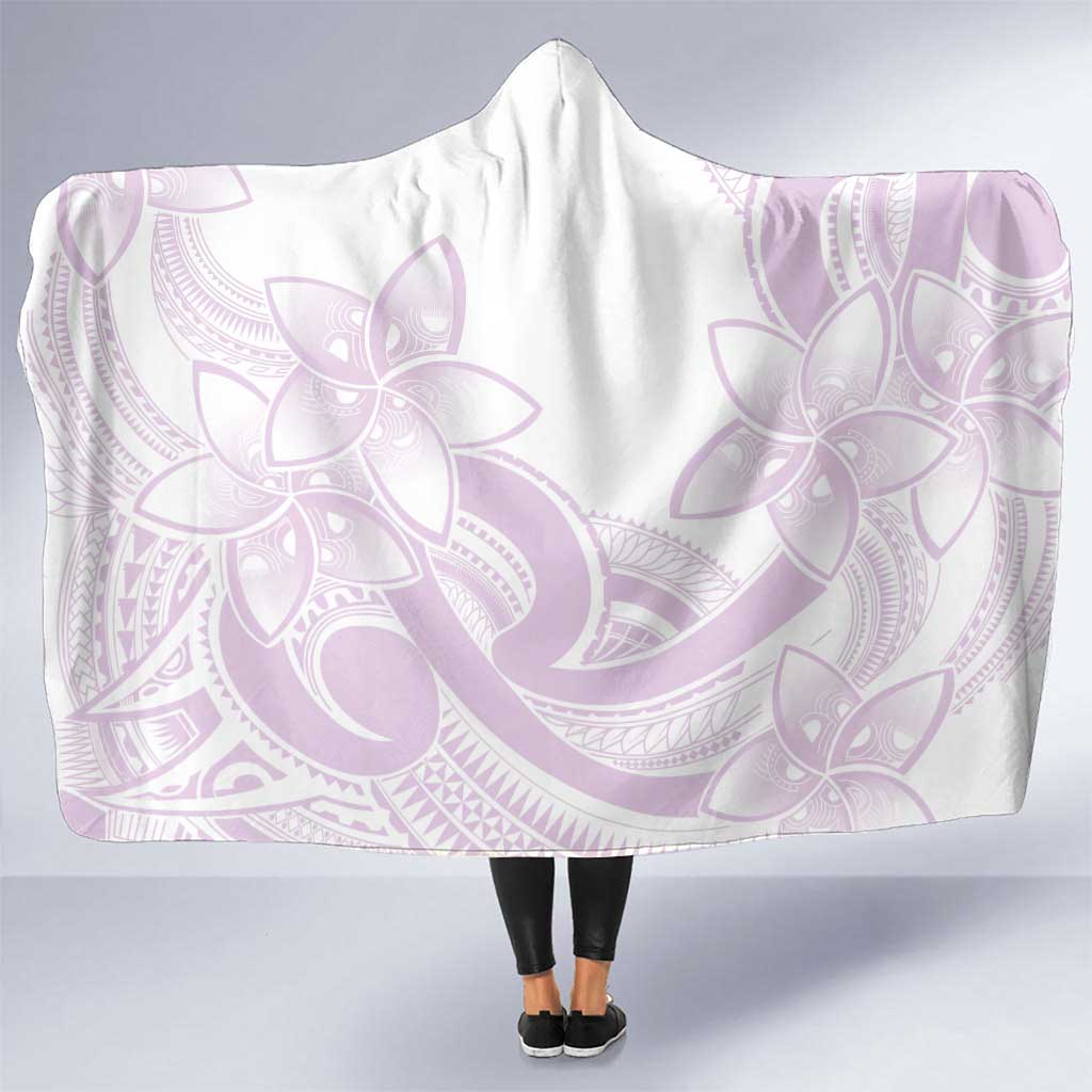 Polynesian Tribal Plumeria Lotu Tamaiti Hooded Blanket Pastel Mauve LT9 One Size Mauve - Polynesian Pride
