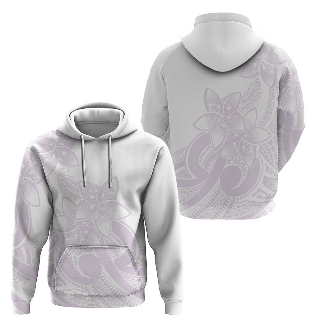 Polynesian Tribal Plumeria Lotu Tamaiti Hoodie Pastel Mauve LT9 - Polynesian Pride