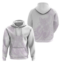 Polynesian Tribal Plumeria Lotu Tamaiti Hoodie Pastel Mauve LT9 - Polynesian Pride