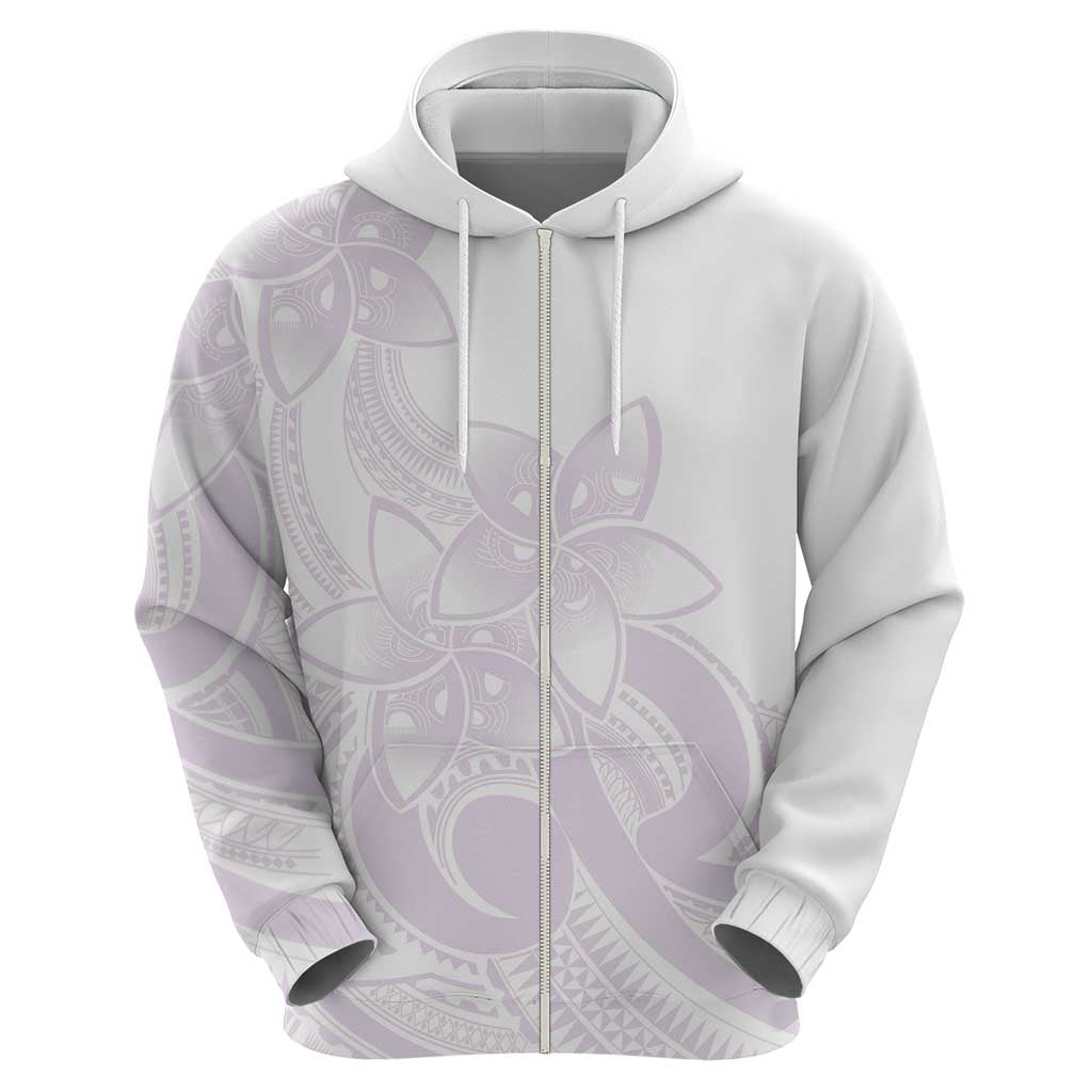 Polynesian Tribal Plumeria Lotu Tamaiti Hoodie Pastel Mauve LT9 - Polynesian Pride