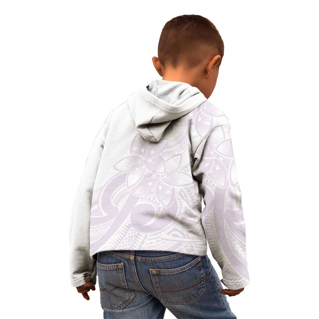 Polynesian Tribal Plumeria Lotu Tamaiti Kid Hoodie Pastel Mauve LT9 - Polynesian Pride
