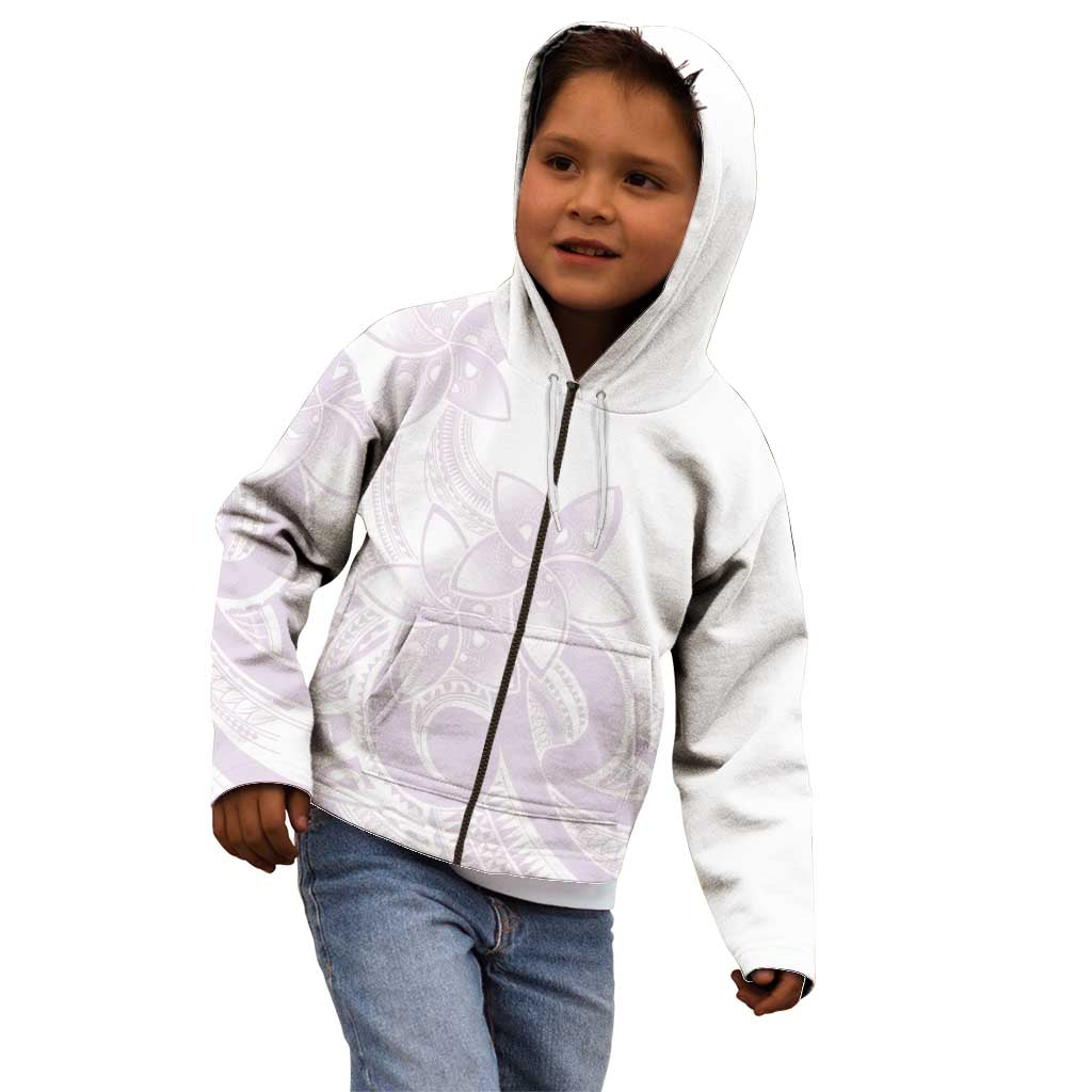 Polynesian Tribal Plumeria Lotu Tamaiti Kid Hoodie Pastel Mauve LT9 - Polynesian Pride