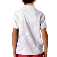 Polynesian Tribal Plumeria Lotu Tamaiti Kid Polo Shirt Pastel Mauve LT9 - Polynesian Pride