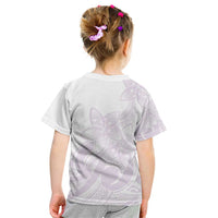 Polynesian Tribal Plumeria Lotu Tamaiti Kid T Shirt Pastel Mauve LT9 - Polynesian Pride