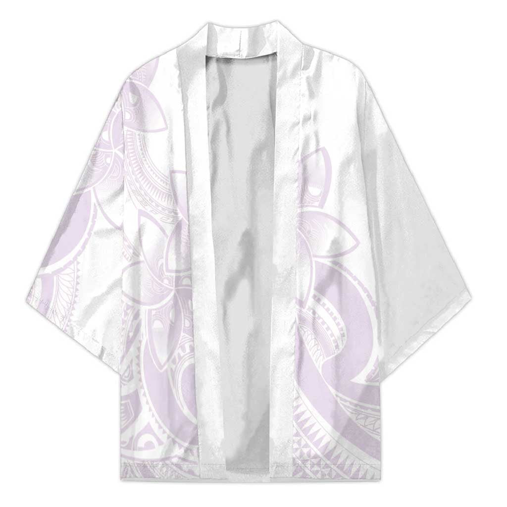 Polynesian Tribal Plumeria Lotu Tamaiti Kimono Pastel Mauve LT9 Unisex Mauve - Polynesian Pride