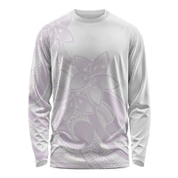 Polynesian Tribal Plumeria Lotu Tamaiti Long Sleeve Shirt Pastel Mauve LT9 Unisex Mauve - Polynesian Pride