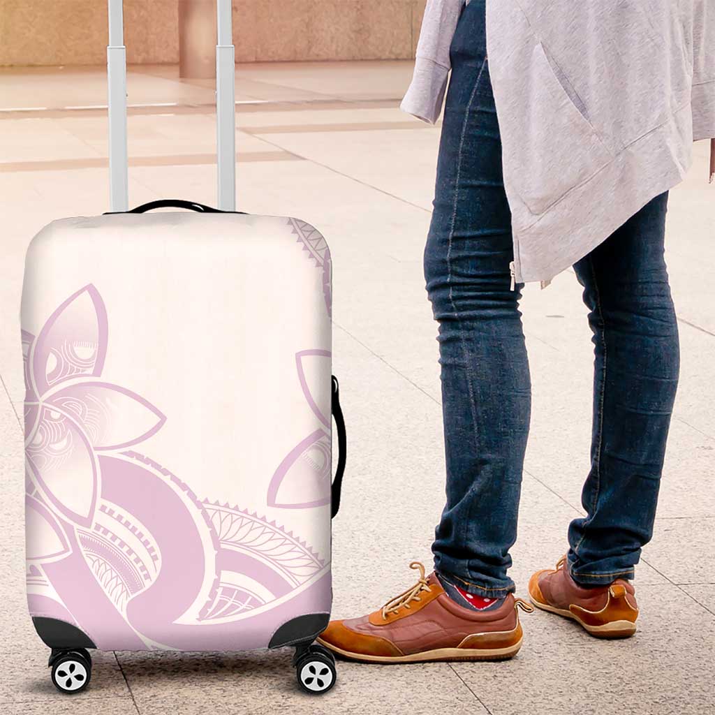 Polynesian Tribal Plumeria Lotu Tamaiti Luggage Cover Pastel Mauve LT9 Mauve - Polynesian Pride