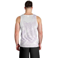 Polynesian Tribal Plumeria Lotu Tamaiti Men Tank Top Pastel Mauve LT9 - Polynesian Pride
