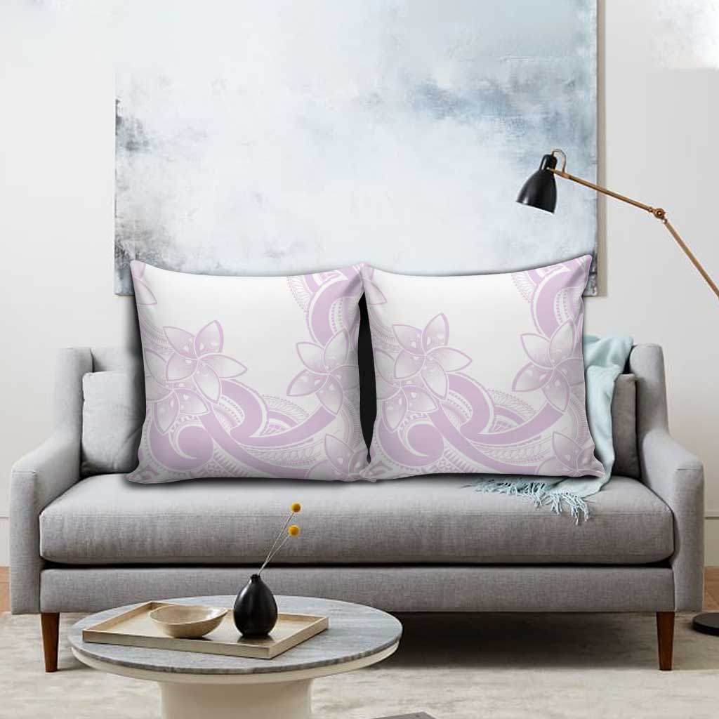 Polynesian Tribal Plumeria Lotu Tamaiti Pillow Cover Pastel Mauve LT9 - Polynesian Pride