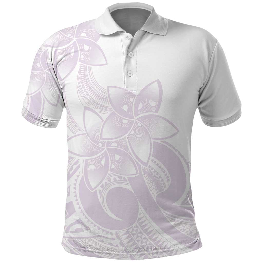 Polynesian Tribal Plumeria Lotu Tamaiti Polo Shirt Pastel Mauve LT9 Mauve - Polynesian Pride