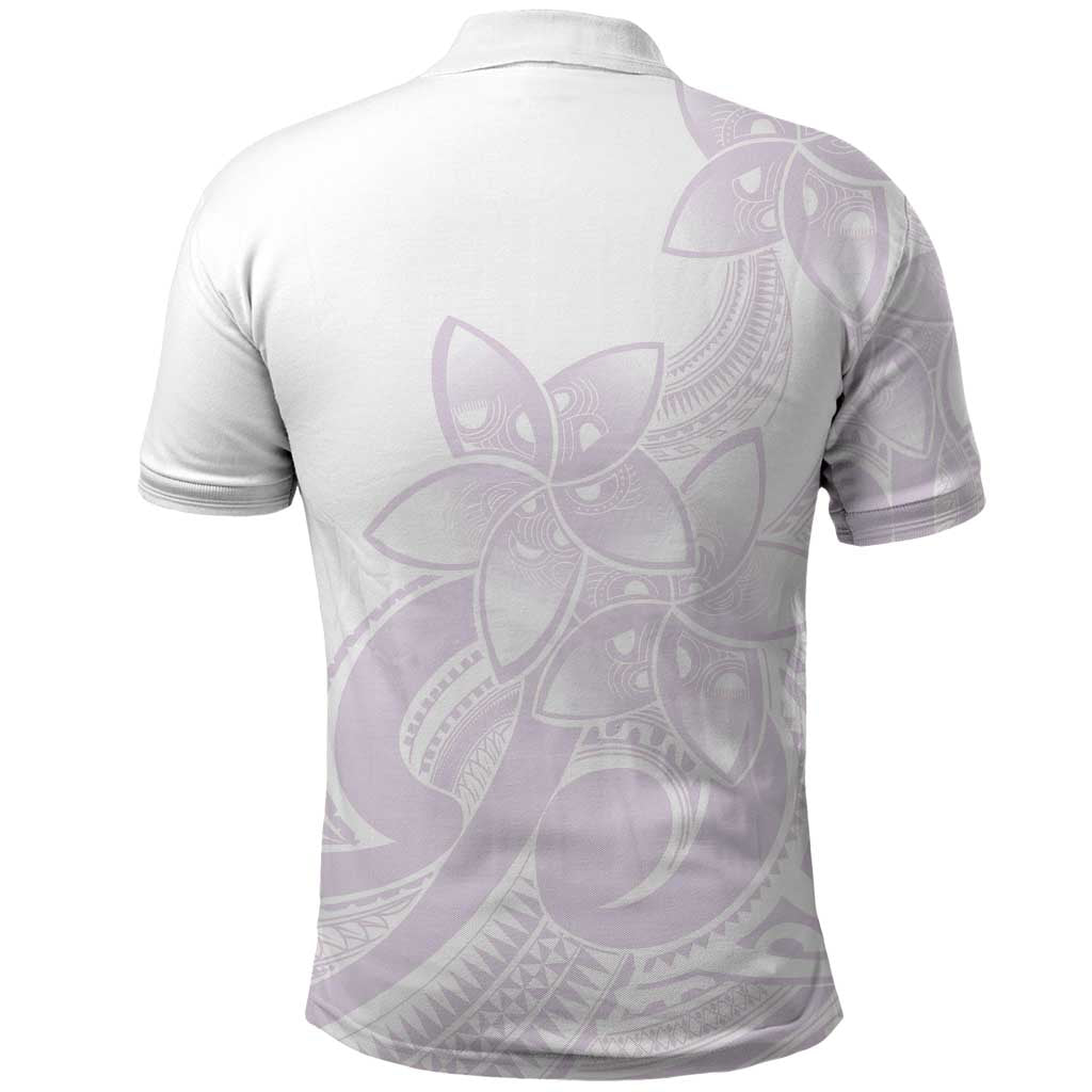 Polynesian Tribal Plumeria Lotu Tamaiti Polo Shirt Pastel Mauve LT9 - Polynesian Pride