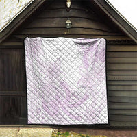 Polynesian Tribal Plumeria Lotu Tamaiti Quilt Pastel Mauve - Polynesian Pride