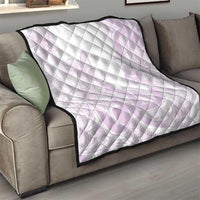 Polynesian Tribal Plumeria Lotu Tamaiti Quilt Pastel Mauve - Polynesian Pride