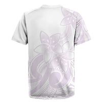 Polynesian Tribal Plumeria Lotu Tamaiti Rugby Jersey Pastel Mauve LT9 - Polynesian Pride