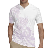 Polynesian Tribal Plumeria Lotu Tamaiti Rugby Jersey Pastel Mauve LT9 - Polynesian Pride