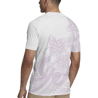 Polynesian Tribal Plumeria Lotu Tamaiti Rugby Jersey Pastel Mauve LT9 - Polynesian Pride
