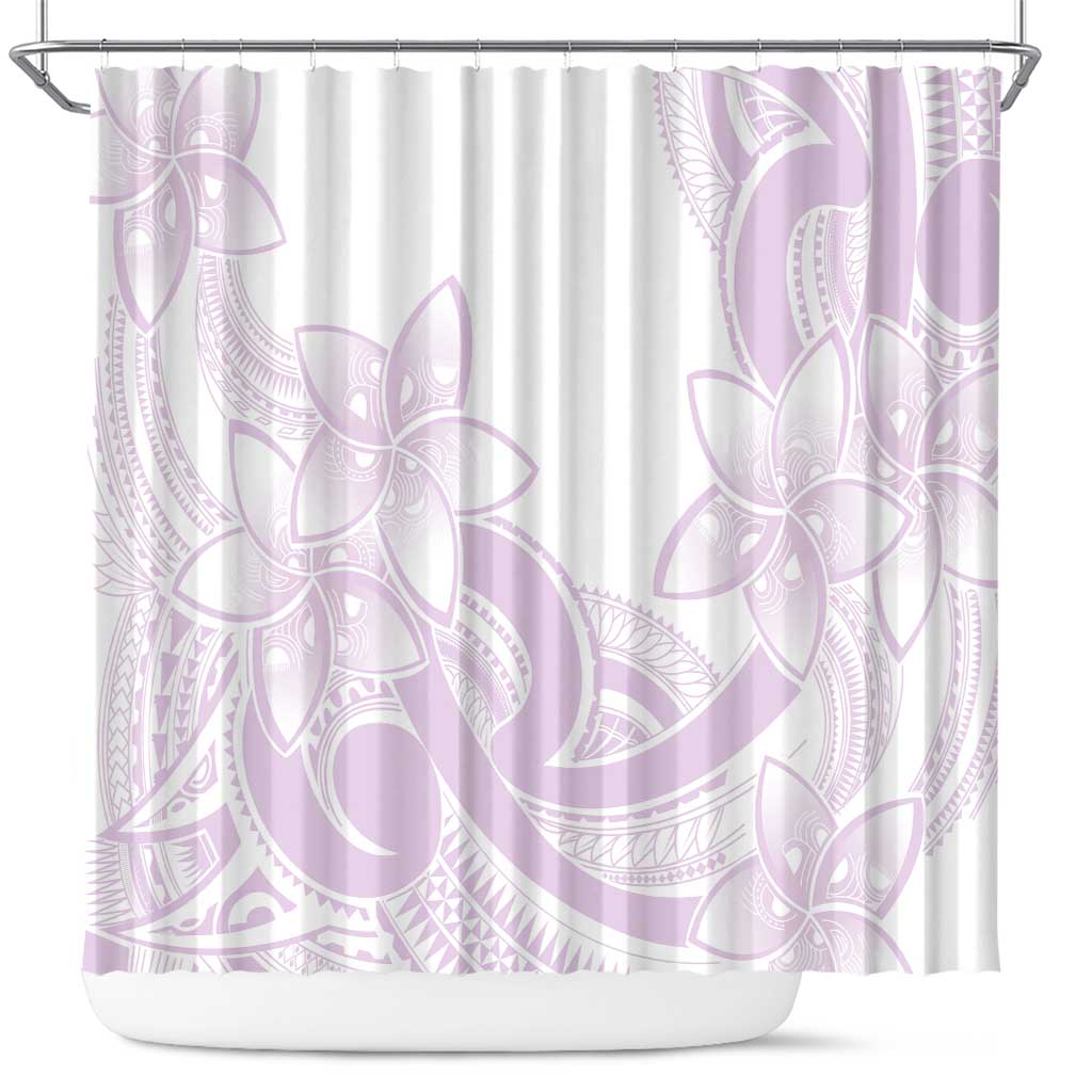 Polynesian Tribal Plumeria Lotu Tamaiti Shower Curtain Pastel Mauve LT9 Mauve - Polynesian Pride