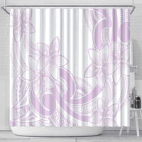 Polynesian Tribal Plumeria Lotu Tamaiti Shower Curtain Pastel Mauve LT9 - Polynesian Pride