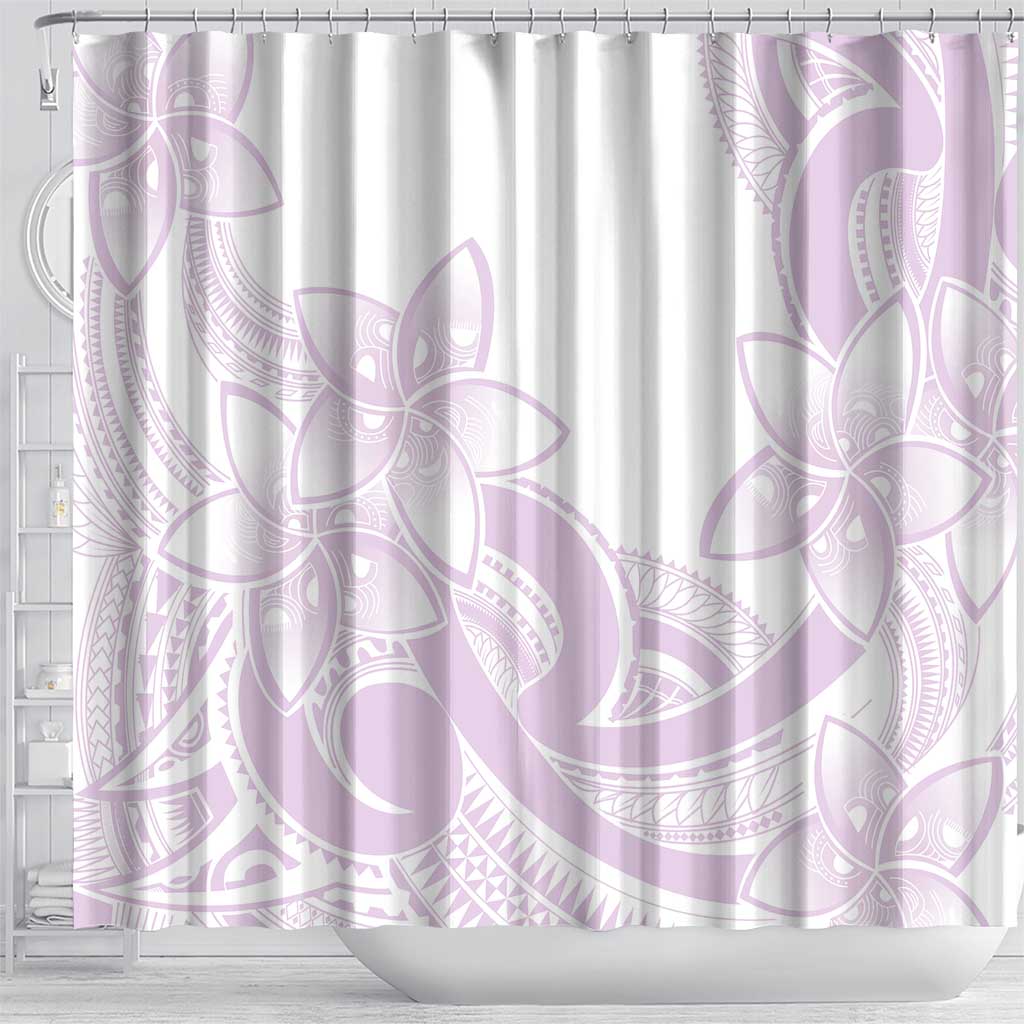 Polynesian Tribal Plumeria Lotu Tamaiti Shower Curtain Pastel Mauve LT9 - Polynesian Pride