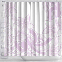 Polynesian Tribal Plumeria Lotu Tamaiti Shower Curtain Pastel Mauve LT9 - Polynesian Pride
