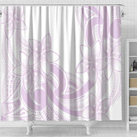 Polynesian Tribal Plumeria Lotu Tamaiti Shower Curtain Pastel Mauve LT9 - Polynesian Pride