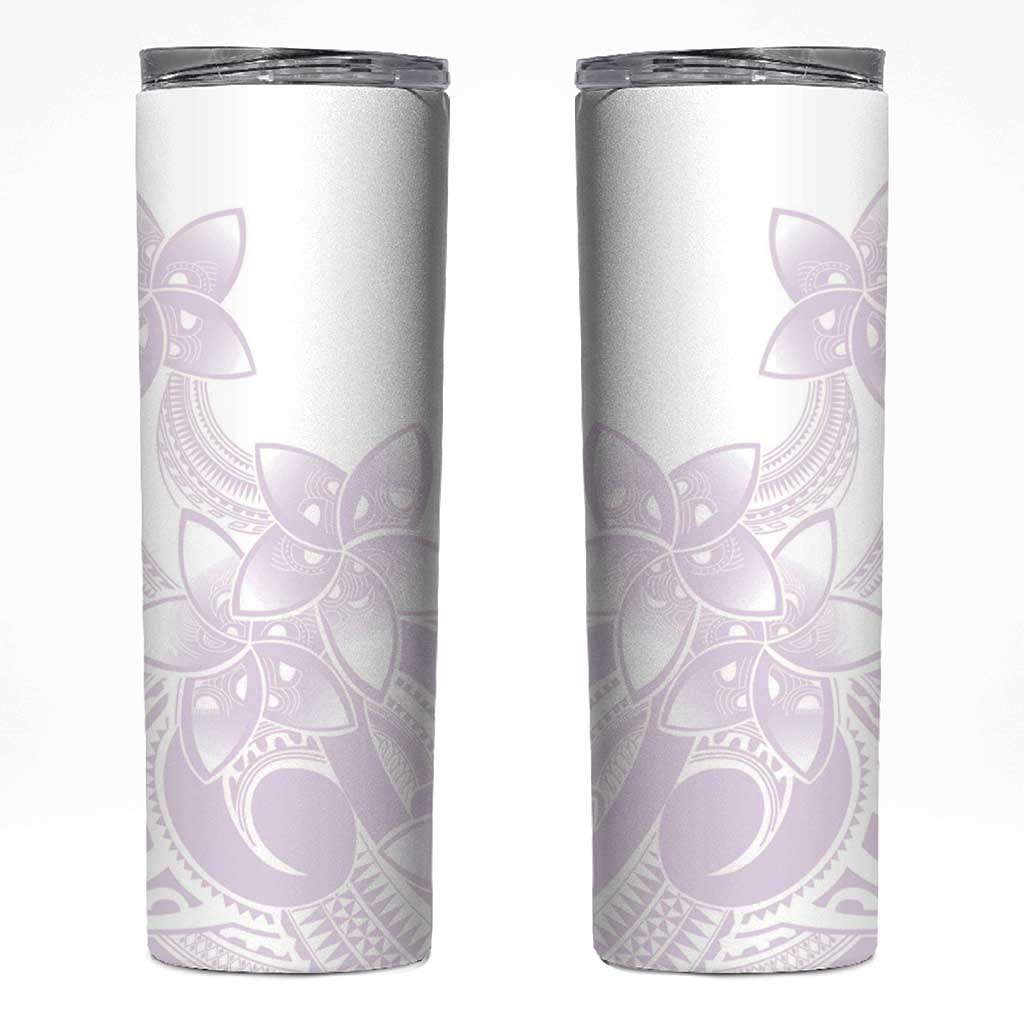 Polynesian Tribal Plumeria Lotu Tamaiti Skinny Tumbler Pastel Mauve LT9 Mauve - Polynesian Pride