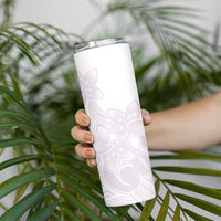 Polynesian Tribal Plumeria Lotu Tamaiti Skinny Tumbler Pastel Mauve LT9 - Polynesian Pride