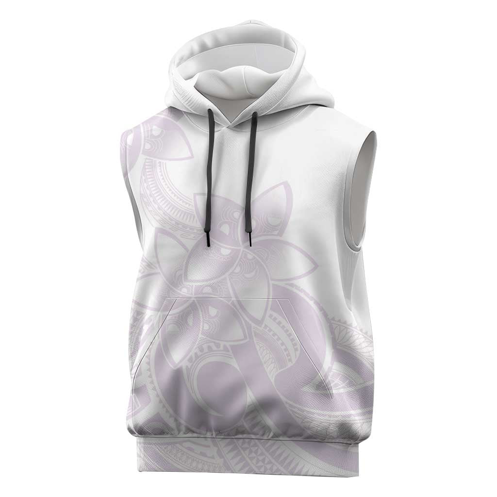 Polynesian Tribal Plumeria Lotu Tamaiti Sleeveless Hoodie Pastel Mauve LT9 Mauve - Polynesian Pride