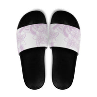 Polynesian Tribal Plumeria Lotu Tamaiti Slide Sandals Pastel Mauve LT9 Mauve - Polynesian Pride