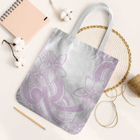 Polynesian Tribal Plumeria Lotu Tamaiti Tote Bag Pastel Mauve LT9 White Strap One Size Mauve - Polynesian Pride